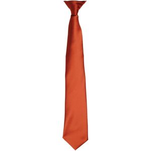 (One size, Chestnut) Premier Colours Mens Satin Clip Tie (One size, Chestnut) Premier Colours Mens Satin Clip Tie