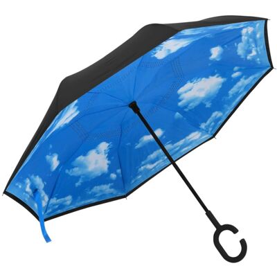vidaXL Umbrella C-handle Black Outdoor Patio Handle Rain Walking Umbrella vidaXL Umbrella C-handle Black Outdoor Patio Handle Rain Walking Umbrella