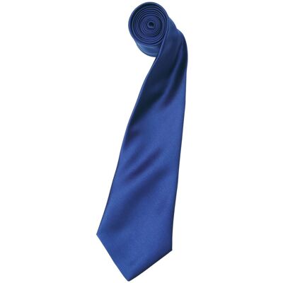 (One Size, Marine Blue) Premier Mens Plain Satin Tie (Narrow Blade) (One Size, Marine Blue) Premier Mens Plain Satin Tie (Narrow Blade)