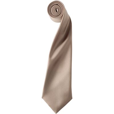 Premier Khaki Satin Narrow Tie - Tie Premier Khaki Satin Narrow Tie - Tie
