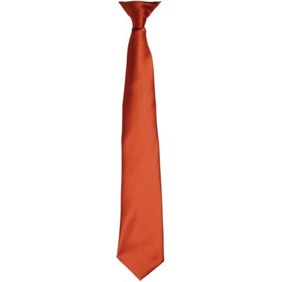 (One size, Chestnut) Premier Colours Mens Satin Clip Tie (One size, Chestnut) Premier Colours Mens Satin Clip Tie