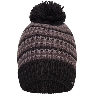 (One Size, Black/Ebony Grey) Regatta Unisex Adult Headstart Beanie (One Size, Black/Ebony Grey) Regatta Unisex Adult Headstart Beanie