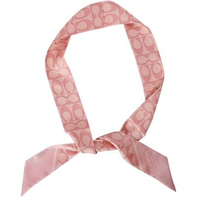 Coach Womens/Ladies Signature Textured Silk Scarf Coach Womens/Ladies Signature Textured Silk Scarf