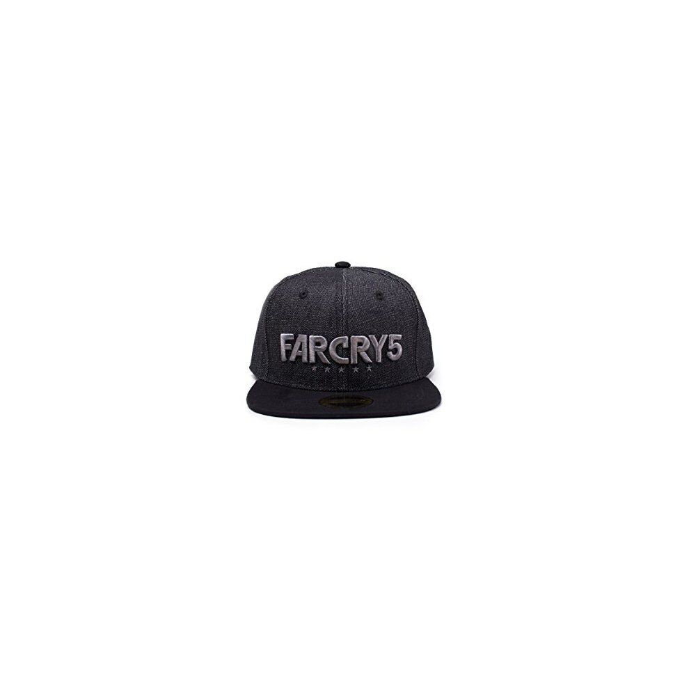 Bioworld EU Far Cry 5 Embroidered Logo Denim Snapback Baseball Cap, Black (Black