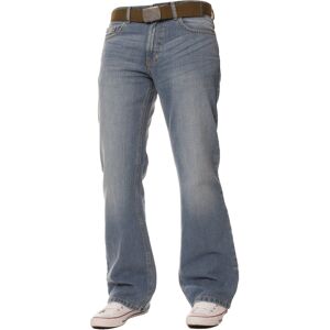 Ze Enzo (Light Wash, 34W / 32L) Mens Bootcut Loose Fit Wide Flare Leg Denim Jeans Ze Enzo (Light Wash, 34W / 32L) Mens Bootcut Loose Fit Wide Flare Leg Denim Jeans