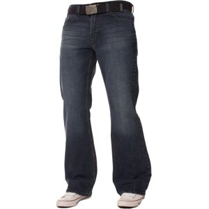 Ze Enzo (Dark Wash, 36W / 34L) Mens Bootcut Loose Fit Wide Flare Leg Denim Jeans Ze Enzo (Dark Wash, 36W / 34L) Mens Bootcut Loose Fit Wide Flare Leg Denim Jeans