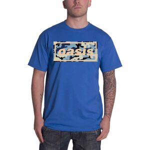 (M) Oasis T Shirt Camo Band Logo new Official Mens Blue (M) Oasis T Shirt Camo Band Logo new Official Mens Blue