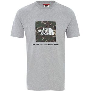 (S) The North Face Raglan Redbox T Shirt Grey Camo (S) The North Face Raglan Redbox T Shirt Grey Camo