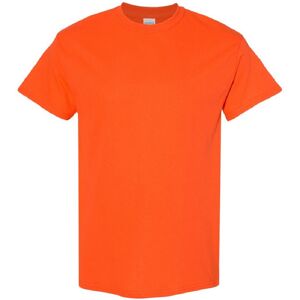 (S, Orange) Gildan Mens Heavy Cotton Short Sleeve T-Shirt (S, Orange) Gildan Mens Heavy Cotton Short Sleeve T-Shirt