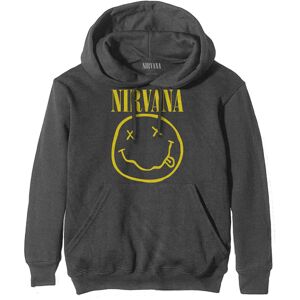 (Small) Nirvana 'Yellow Smile' (Grey) Pull Over Hoodie (Small) Nirvana 'Yellow Smile' (Grey) Pull Over Hoodie