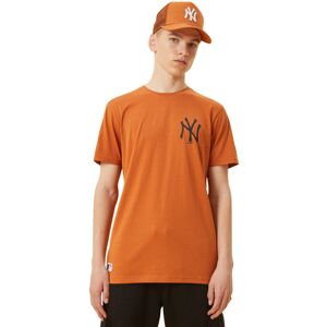 (L) New Era Men's MLB Left Chest Team Logo T-Shirt ~ "New York Yankees" brown (L) New Era Men's MLB Left Chest Team Logo T-Shirt ~ "New York Yankees" brown