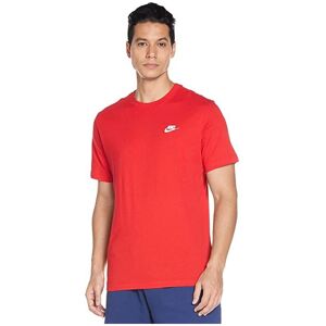 (Red, S) Nike Mens Futura T Shirt Sportswear Club Swoosh Classic Logo Crew Neck (Red, S) Nike Mens Futura T Shirt Sportswear Club Swoosh Classic Logo Crew Neck