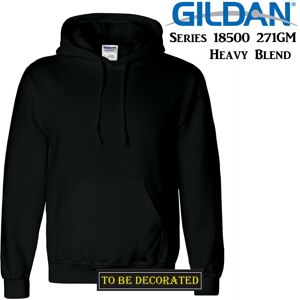 (XL) Gildan Black Hoodie Heavy Blend Basic Hooded Sweat Sweater Big Mens S -5XL (XL) Gildan Black Hoodie Heavy Blend Basic Hooded Sweat Sweater Big Mens S -5XL