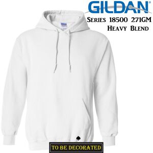 (4XL) Gildan White Hoodie Heavy Blend Basic Hooded Sweat Sweater Men's XS - 5XL (4XL) Gildan White Hoodie Heavy Blend Basic Hooded Sweat Sweater Men's XS - 5XL