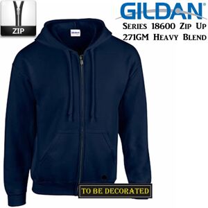 (M) Gildan Navy Blue Zip Up Hoodie Heavy Blend Hooded Sweatshirt Sweater (M) Gildan Navy Blue Zip Up Hoodie Heavy Blend Hooded Sweatshirt Sweater