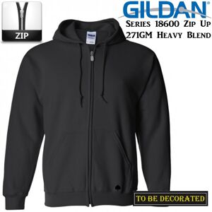 (M) Gildan Black Zip Up Hoodie Heavy Blend Basic Hooded Sweatshirt Sweater Men (M) Gildan Black Zip Up Hoodie Heavy Blend Basic Hooded Sweatshirt Sweater Men