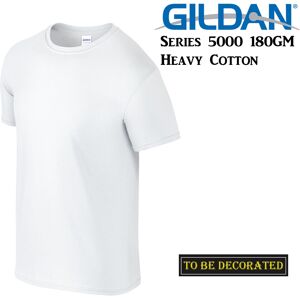 (5XL) Gildan T-SHIRT White Basic tee S M L XL XXL 3XL 4XL 5XL Men's Heavy Cotton (5XL) Gildan T-SHIRT White Basic tee S M L XL XXL 3XL 4XL 5XL Men's Heavy Cotton