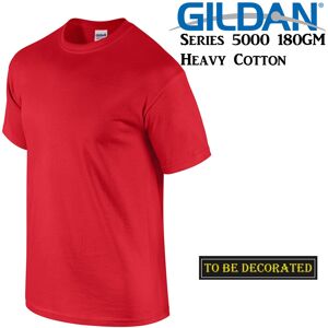 (L) Gildan T-SHIRT Red Basic tee S M L XL XXL 3XL 4XL 5XL Men's Heavy Cotton Pre (L) Gildan T-SHIRT Red Basic tee S M L XL XXL 3XL 4XL 5XL Men's Heavy Cotton Pre