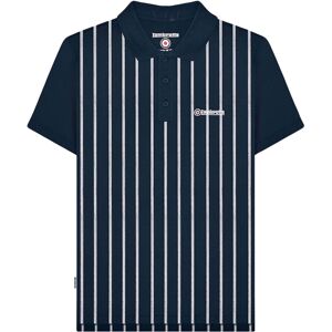 (XL, Navy/White) Lambretta Mens Pinstripe Short Sleeve Contrast Collar Polo Shir (XL, Navy/White) Lambretta Mens Pinstripe Short Sleeve Contrast Collar Polo Shir
