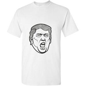 Gildan (White, 2XL) Funny USA President Donald Trump Dictator Shout Face Men T Shirt Te Gildan (White, 2XL) Funny USA President Donald Trump Dictator Shout Face Men T Shirt Te