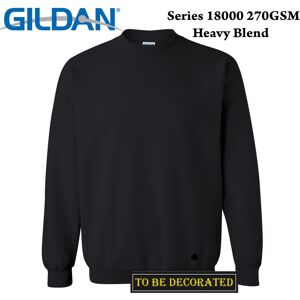 (S) Gildan Black Heavy Blend Sweat Sweater Jumper Sweatshirt Mens S - 5XL (S) Gildan Black Heavy Blend Sweat Sweater Jumper Sweatshirt Mens S - 5XL