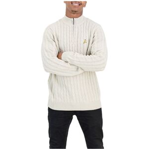(Light Beige, S) BRAVE SOUL Mens Cable Knit Cardigan Jumper (Light Beige, S) BRAVE SOUL Mens Cable Knit Cardigan Jumper
