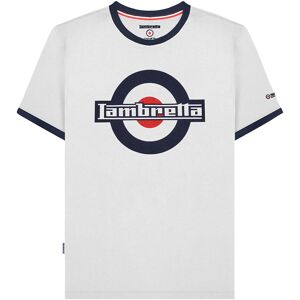 (2XL, White) Lambretta Mens Logo Ringer Short Sleeve Crew Neck Cotton T-Shirt To (2XL, White) Lambretta Mens Logo Ringer Short Sleeve Crew Neck Cotton T-Shirt To