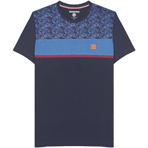(S, Navy) Lambretta Mens Paisley Panel Short Sleeve Crew Neck Cotton T-Shirt Top (S, Navy) Lambretta Mens Paisley Panel Short Sleeve Crew Neck Cotton T-Shirt Top