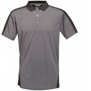 (L, Seal Grey/Black) Regatta Mens Contrast Coolweave Polo Shirt (L, Seal Grey/Black) Regatta Mens Contrast Coolweave Polo Shirt