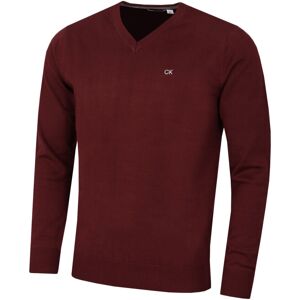 (3XL, Burgundy) Calvin Klein Mens 2022 V-Neck Soft Cotton Easy Care Golf Sweater (3XL, Burgundy) Calvin Klein Mens 2022 V-Neck Soft Cotton Easy Care Golf Sweater