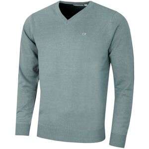 (M, Sage) Calvin Klein Mens 2022 V-Neck Soft Cotton Easy Care Golf Sweater (M, Sage) Calvin Klein Mens 2022 V-Neck Soft Cotton Easy Care Golf Sweater