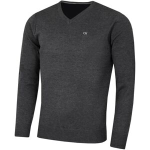 (L, Charcoal Marl) Calvin Klein Mens 2021 V-Neck Soft Cotton Easy Care Sweater (L, Charcoal Marl) Calvin Klein Mens 2021 V-Neck Soft Cotton Easy Care Sweater