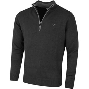 (L, Charcoal) Calvin Klein Mens 2021 Knit Cotton 1/2 Zip Golf CK Top Sweater (L, Charcoal) Calvin Klein Mens 2021 Knit Cotton 1/2 Zip Golf CK Top Sweater