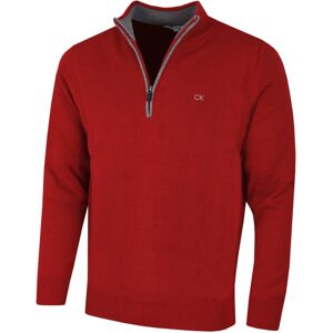 (L, Burgundy) Calvin Klein Mens 2021 Knit Cotton 1/2 Zip Golf CK Top Sweater (L, Burgundy) Calvin Klein Mens 2021 Knit Cotton 1/2 Zip Golf CK Top Sweater