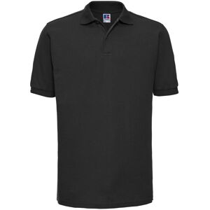 (M, Black) Russell Mens Ripple Collar & Cuff Short Sleeve Polo Shirt (M, Black) Russell Mens Ripple Collar & Cuff Short Sleeve Polo Shirt