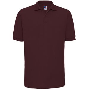 (XS, Burgundy) Russell Mens Ripple Collar & Cuff Short Sleeve Polo Shirt (XS, Burgundy) Russell Mens Ripple Collar & Cuff Short Sleeve Polo Shirt