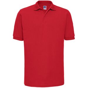(L, Bright Red) Russell Mens Ripple Collar & Cuff Short Sleeve Polo Shirt (L, Bright Red) Russell Mens Ripple Collar & Cuff Short Sleeve Polo Shirt