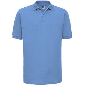 (M, Sky Blue) Russell Mens Ripple Collar & Cuff Short Sleeve Polo Shirt (M, Sky Blue) Russell Mens Ripple Collar & Cuff Short Sleeve Polo Shirt