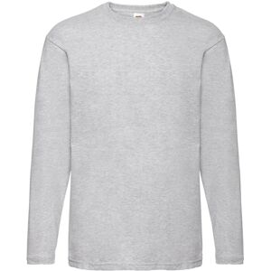 (S, Heather Grey) Fruit Of The Loom Mens Valueweight Crew Neck Long Sleeve T-Shi (S, Heather Grey) Fruit Of The Loom Mens Valueweight Crew Neck Long Sleeve T-Shi