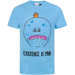 (L, Blue) Rick And Morty Mens Meeseeks Existence Is Pain T-Shirt (L, Blue) Rick And Morty Mens Meeseeks Existence Is Pain T-Shirt