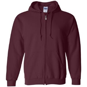 (M, Maroon) Gildan Heavy Blend Unisex Adult Full Zip Hooded Sweatshirt Top (M, Maroon) Gildan Heavy Blend Unisex Adult Full Zip Hooded Sweatshirt Top