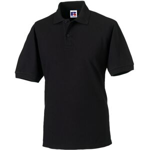 (XXL, Black) Russell Mens Polycotton Pique Hardwearing Polo Shirt (XXL, Black) Russell Mens Polycotton Pique Hardwearing Polo Shirt
