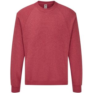 (M, Heather Red) Fruit Of The Loom Mens Raglan Sleeve Belcoro® Sweatshirt (M, Heather Red) Fruit Of The Loom Mens Raglan Sleeve Belcoro® Sweatshirt