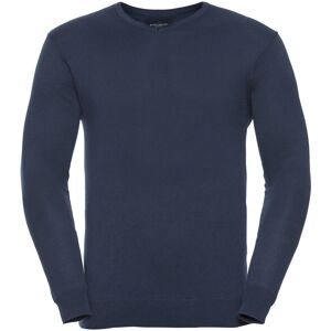 (M, French Navy) Russell Collection Mens V-Neck Knitted Pullover Sweatshirt (M, French Navy) Russell Collection Mens V-Neck Knitted Pullover Sweatshirt