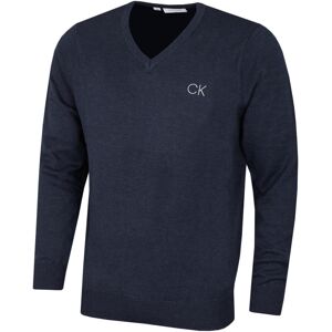(XXXXL, Navy Marl) Calvin Klein Mens V-Neck Tour Durable Comfort Golf Sweater (XXXXL, Navy Marl) Calvin Klein Mens V-Neck Tour Durable Comfort Golf Sweater