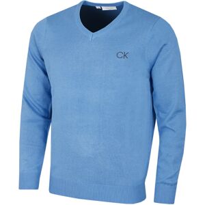 (L, Blue Marl) Calvin Klein Golf Mens 2021 V-Neck Tour Durable Comfort Sweater (L, Blue Marl) Calvin Klein Golf Mens 2021 V-Neck Tour Durable Comfort Sweater
