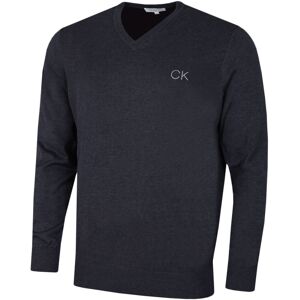 (S, Denim Marl) Calvin Klein Golf Mens 2021 V-Neck Tour Durable Comfort Sweater (S, Denim Marl) Calvin Klein Golf Mens 2021 V-Neck Tour Durable Comfort Sweater