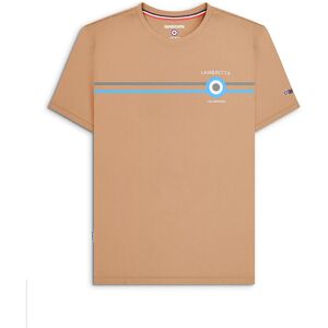 (2XL, Sand) Lambretta Mens Classic Stripe Short Sleeve Crew Neck Cotton T-Shirt (2XL, Sand) Lambretta Mens Classic Stripe Short Sleeve Crew Neck Cotton T-Shirt