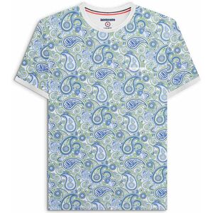 (3XL, Grey/Navy) Lambretta Mens Paisley Brand Short Sleeve Crew Neck Cotton T-Sh (3XL, Grey/Navy) Lambretta Mens Paisley Brand Short Sleeve Crew Neck Cotton T-Sh