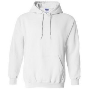 (M, White) Gildan Heavy Blend Adult Unisex Hooded Sweatshirt / Hoodie (M, White) Gildan Heavy Blend Adult Unisex Hooded Sweatshirt / Hoodie
